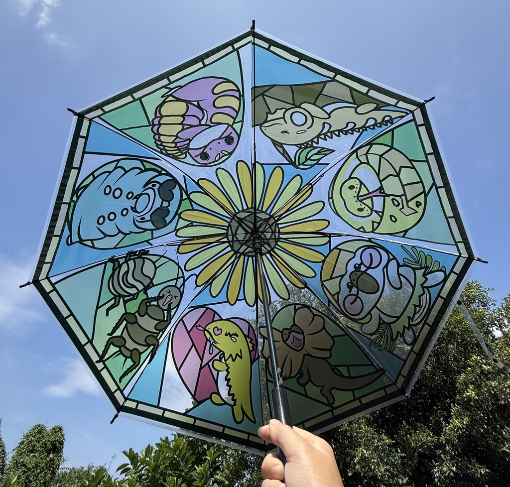 ﻿FATGUYS | Original Glass Painted Umbrella | Reptiles﻿ 