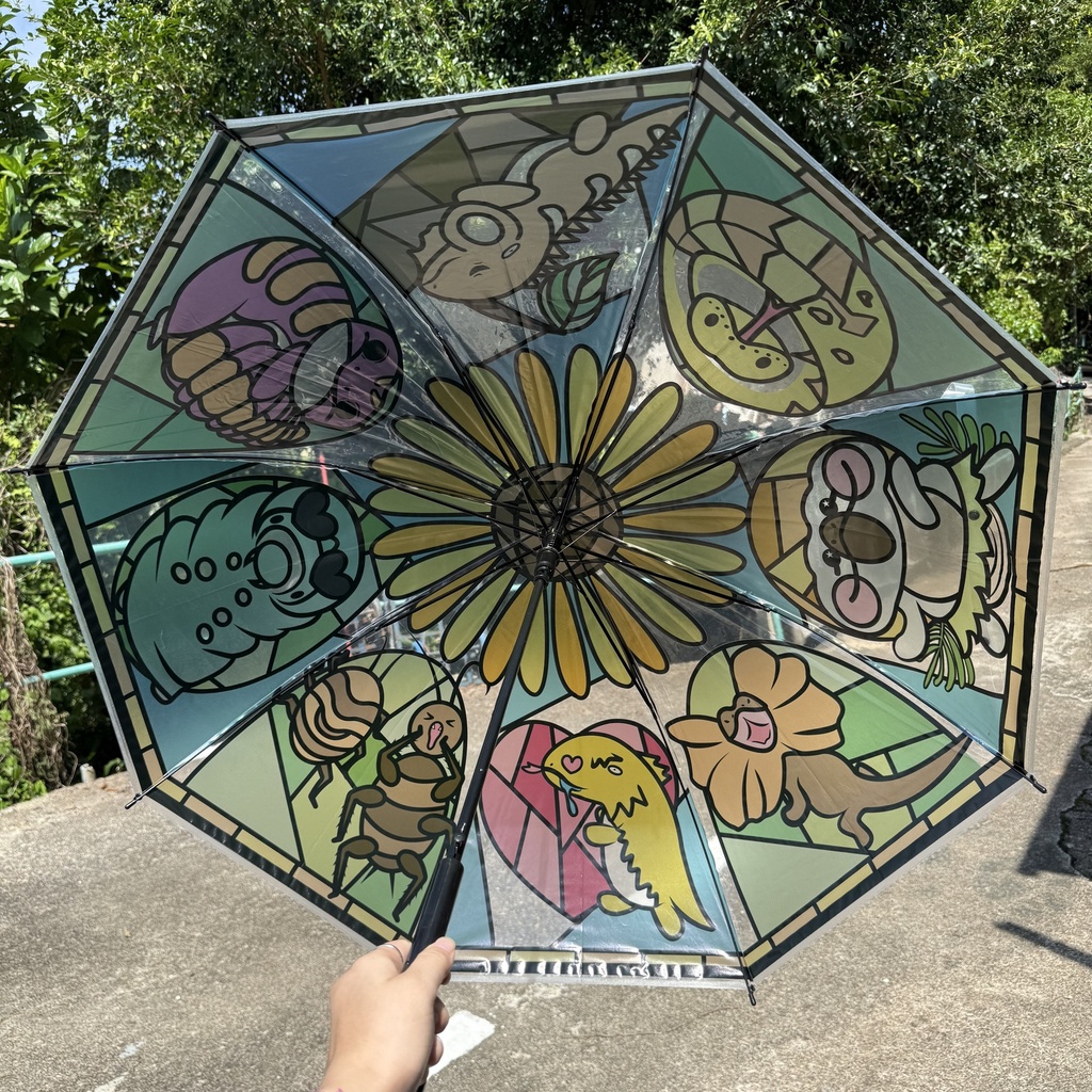 ﻿FATGUYS | Original Glass Painted Umbrella | Reptiles﻿ 