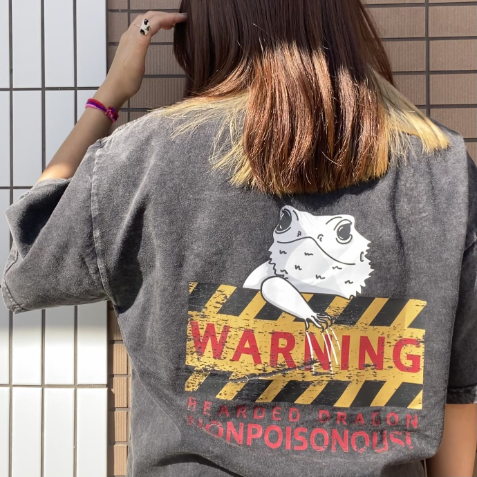 FATGUYS｜Zero Bearded Dragon Oversize T-Shirt | Reptiles