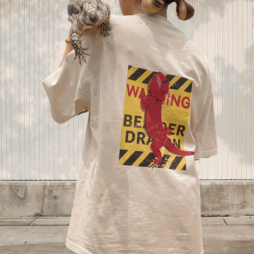 FATGUYS｜Red Bearded Dragon Oversize T-Shirt | Reptiles